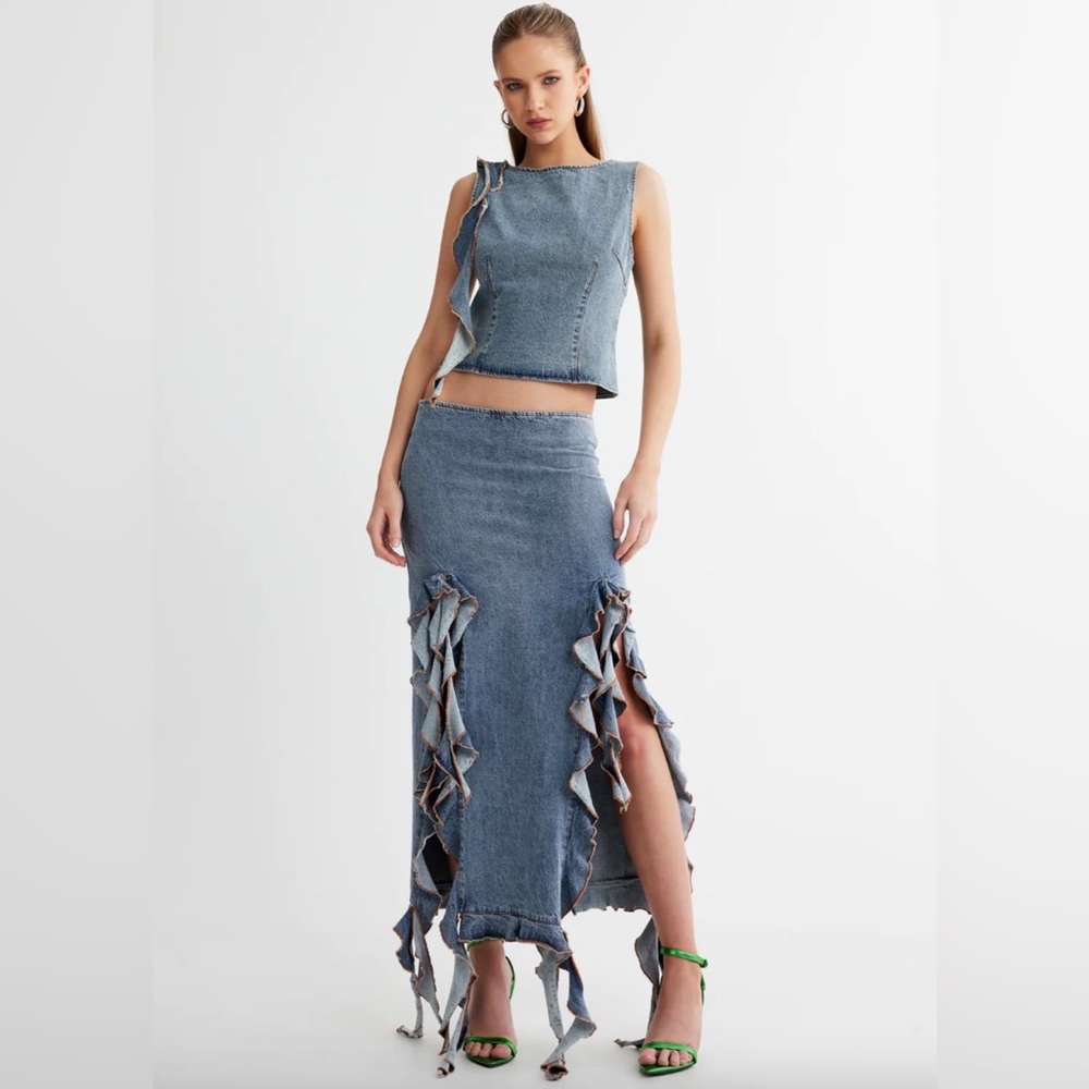Lioness rendez-vous denim skirt